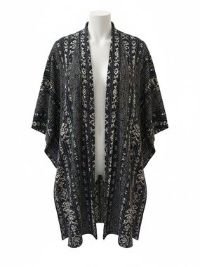 Rip Curl Boho Navy and White Patterned Kimono
